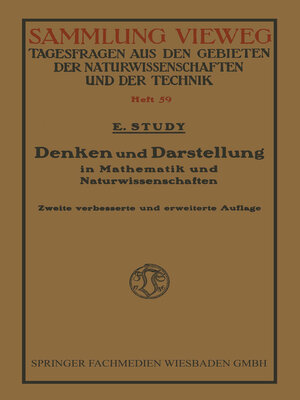 cover image of Denken und Darstellung in Mathematik und Naturwissenschaften